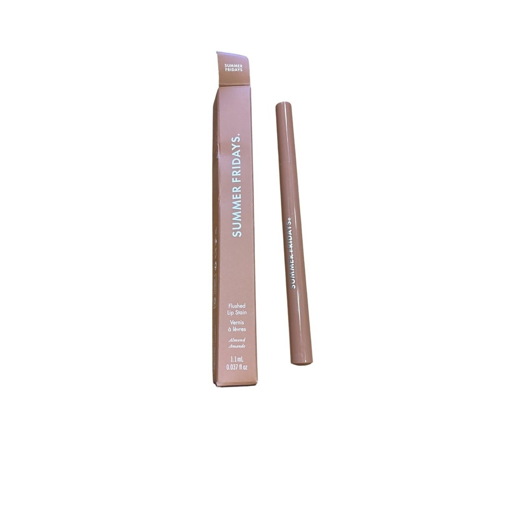 Summer Fridays Flushed Lip Stain 12HR Long-Lasting Lip In Almond NIB